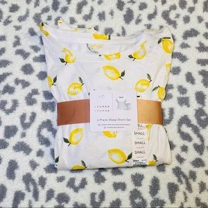 NWT LC Lauren Conrad 2-piece Lemon Pajamas